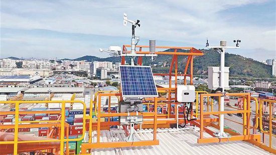 福建省首座码头桥吊自动气象站在厦门港投用