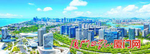 ▲崛起中的湖里东部新城。 (本报记者 黄 嵘 摄)
