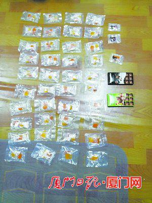 民警缴获的大麻巧克力和大麻糖果。(警方供图)
