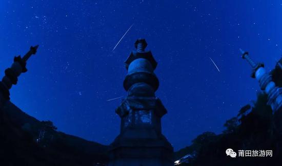 华亭龟山流星雨。蔡昊 摄