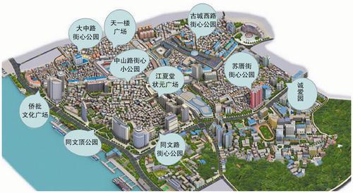 ■中华街道街心公园分布图