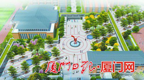 学校广场。(效果图)