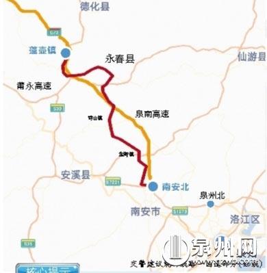 交警建议绕行线路一国道部分(红线)
