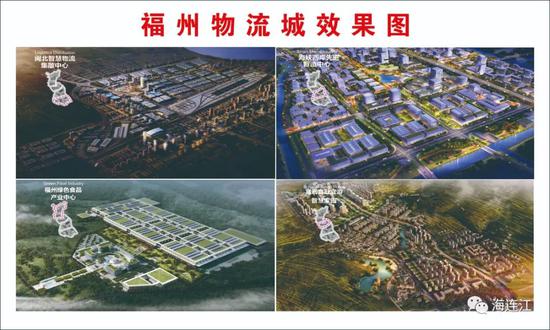 ▲福州物流城效果图(来源于海连江)