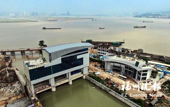营前港闸桥建设工程水闸一期项目现场。