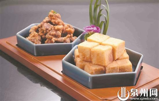 闽南炸物:醋肉和菜粿。