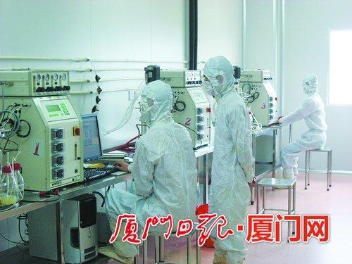 厦门生物医药孵化器实验室。