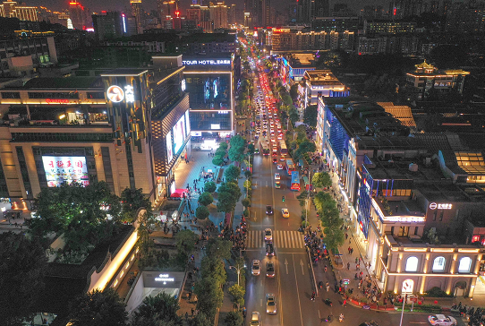 夜色下的东街口