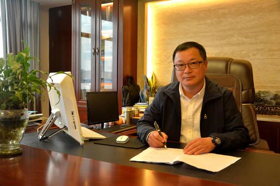 图一 福建远翔新材料股份有限公司王承辉董事长。苏婷 摄。