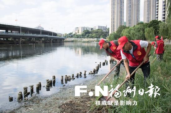 爱河护河党员志愿者。