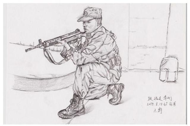 漳州一爱画画的武警小哥哥 因一组素描画火了