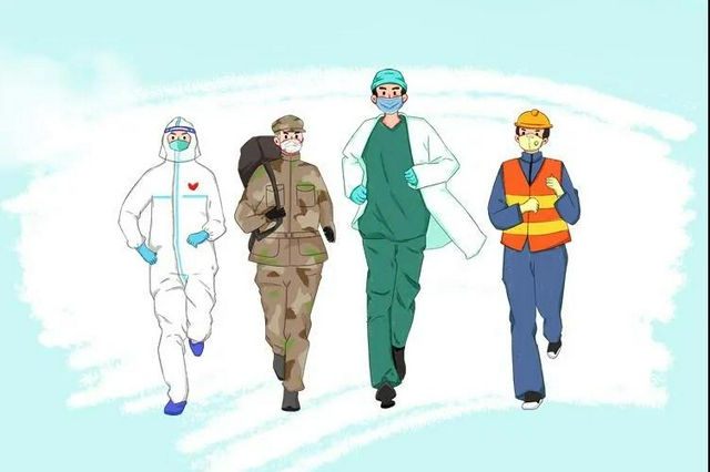 漫画：致敬，抗疫逆行者！