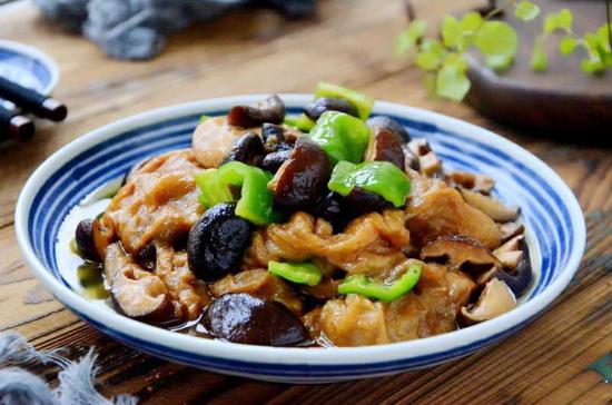 素食养生:香菇油面筋(图)