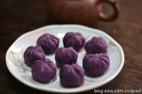 素食养生:紫薯绞巾