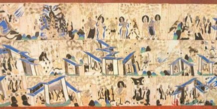 莫高窟第290窟的《佛传故事画》（局部），北周 本版图片除特别标注外均为资料图片