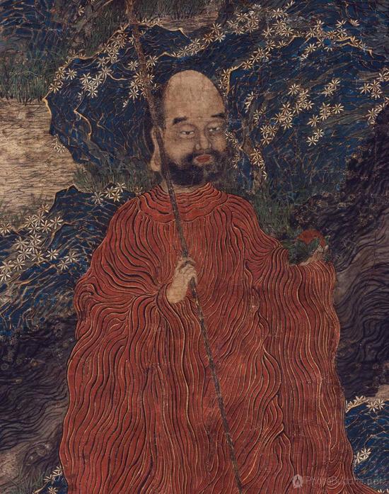16-17世纪明代佛画，水墨纸本金——尺寸：210.5 x 71 cm，美国波士顿艺术博物馆收藏