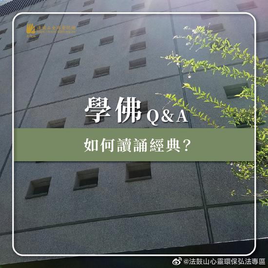 学佛应该如何读诵经典？（图片来源：法鼓山）