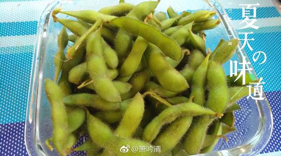 五香煮毛豆是很适合夏天吃的一道菜（图：@箫吟清）