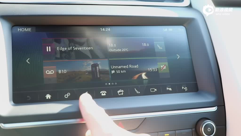 捷豹E-Pace中央屏幕与空调旋钮操作演示