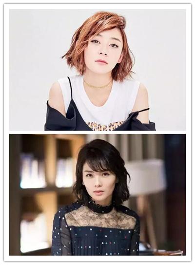 选错短发丑10倍!看看赵丽颖的发型配圆脸黑白图片女短发侧面图片