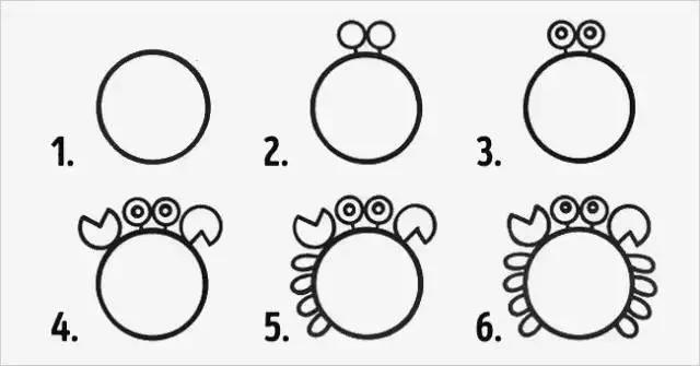 10款最简单的动物简笔画教程,6步就画出来,哄娃必备