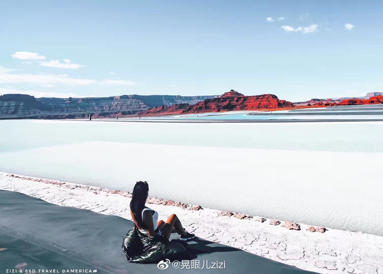 在猶他發(fā)現(xiàn)一個藍色粉色的鹽湖美爆炸啦