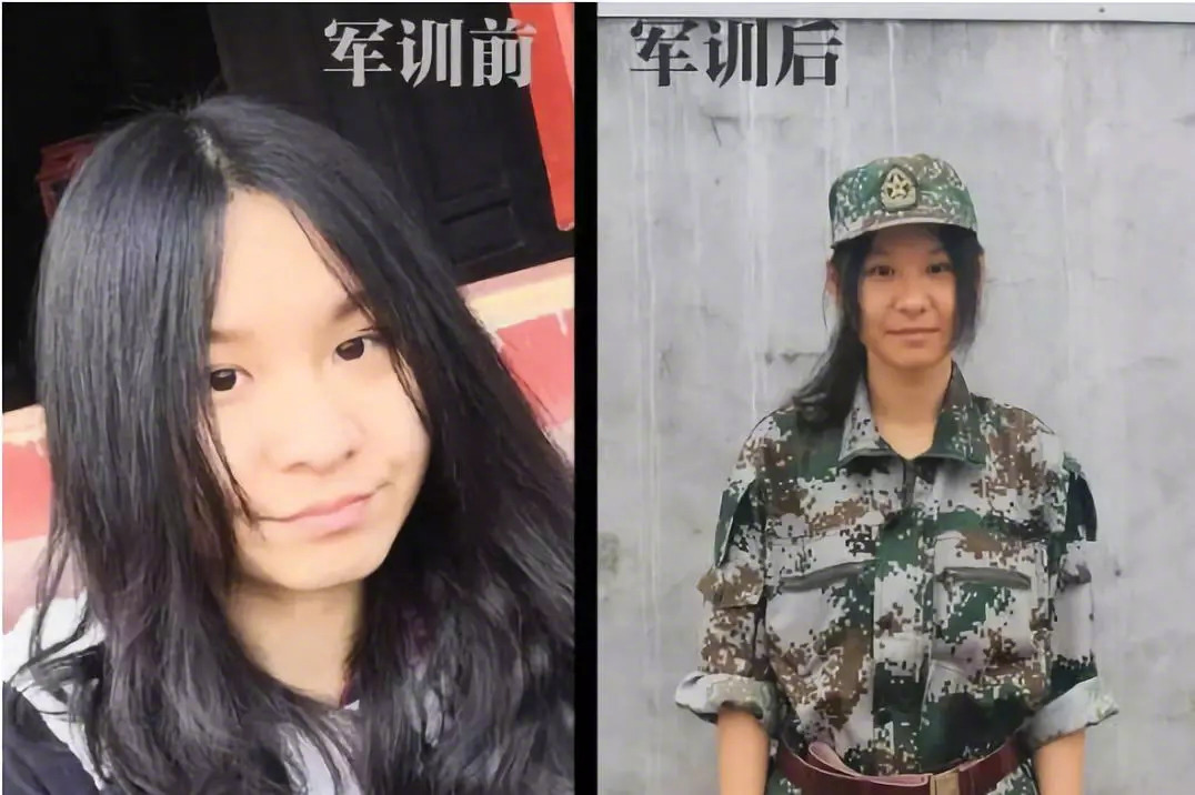 朋友圈里又刷起了"喜闻乐见"的军训前后对比照.
