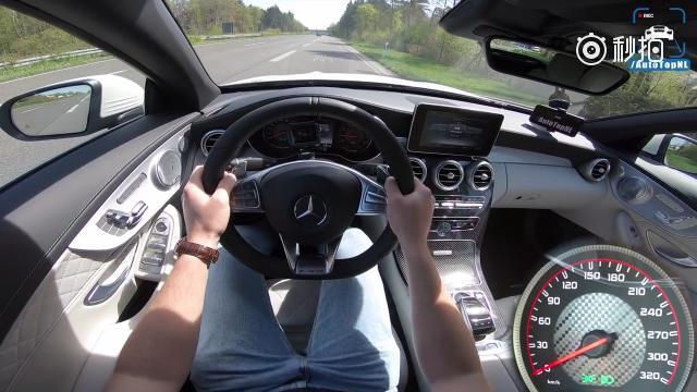 2018奔驰AMG C63 S敞篷跑车0-280km/h加速 ​