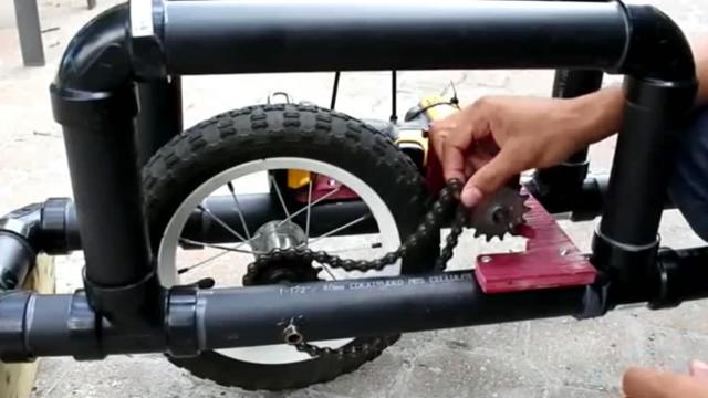 用电钻驱动的电动车，获发明大奖，现已申请专利 ​