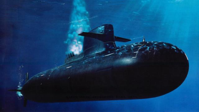 央视曝光093攻击型核潜艇改进型清晰画面