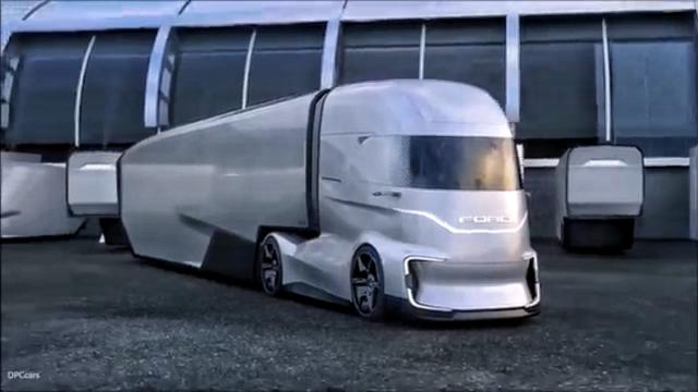 福特F-Vision未来概念卡车，一种电动自动半挂车