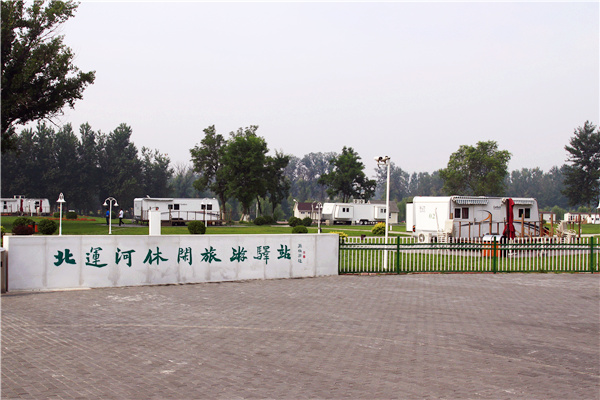 夏日的武清北运河郊野公园绿草茵茵