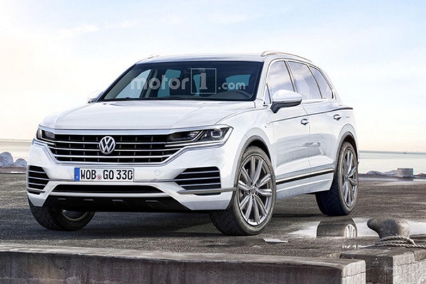 曝大众新途锐渲染图 或9月亮相法兰克福