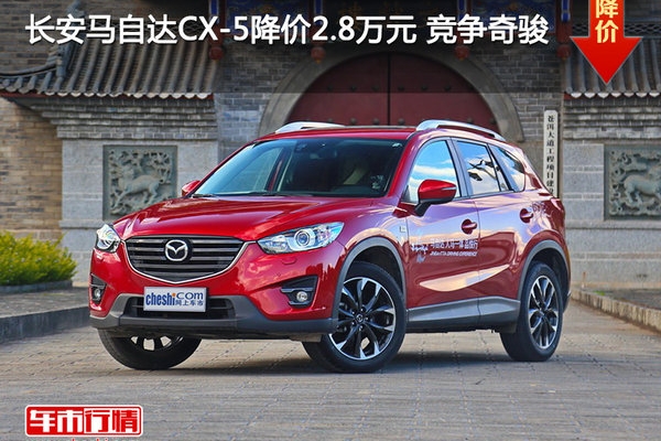 长安马自达CX-5降价2.8万元 竞争奇骏
