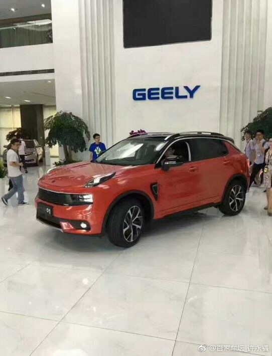 吉利领克01车型实车到达经销商展厅，配置表水牌曝光