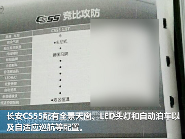 长安CS55最新消息 长安CS55上市时间及售价参配