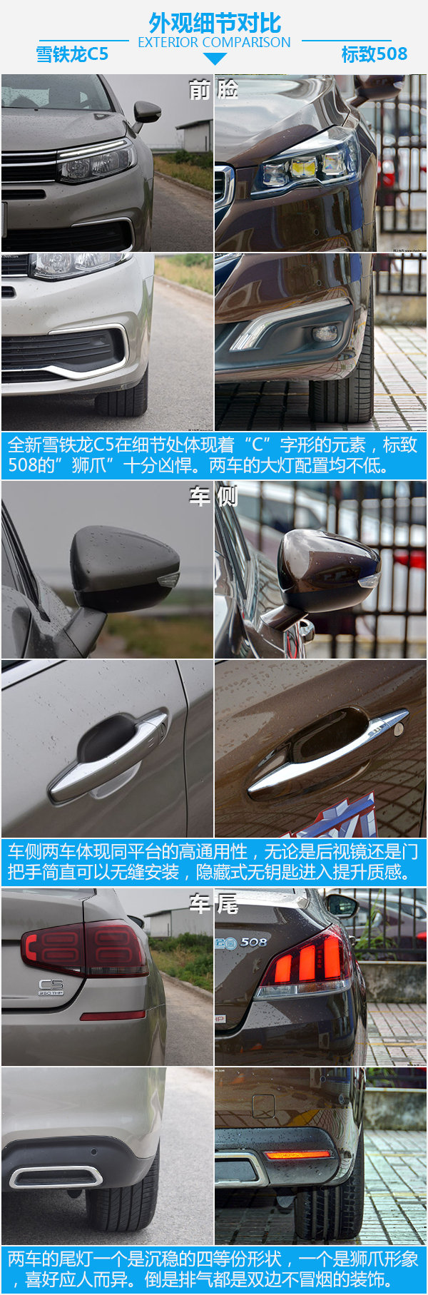 法兰西同室操戈 第三代雪铁龙C5对比标致508-图5