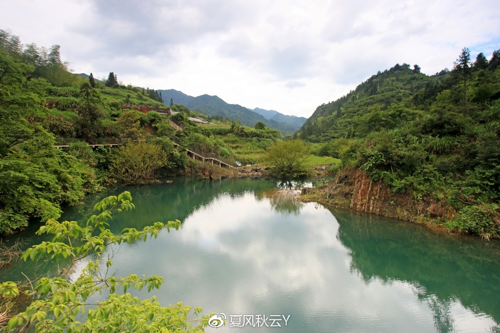 岭头山村玉帘瀑布 三清山脚下藏着个小九寨 - 4