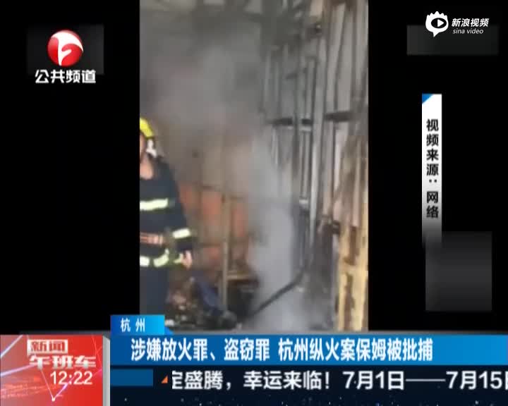 杭州豪宅放火保姆被批捕致雇主母子4人死亡