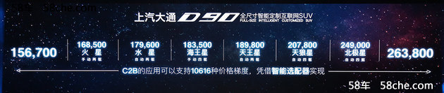 上汽大通D90上市 售价15.67-26.38万元