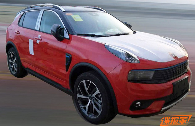 领克01插电混动谍照曝光 增添蓝色元素