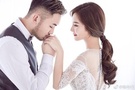 山东后卫睢冉婚纱照新娘太美