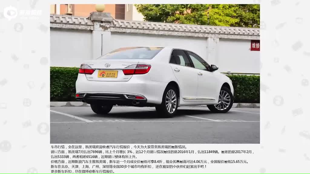 7月热销中 凯美瑞新车优惠15.65万起