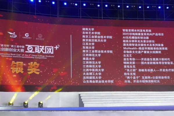 第三届“互联网+”大学生创新创业大赛闭幕 检车无忧夺银展风采