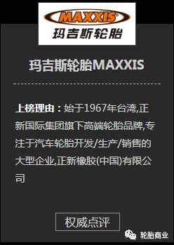 2017年汽车轮胎满意度排行