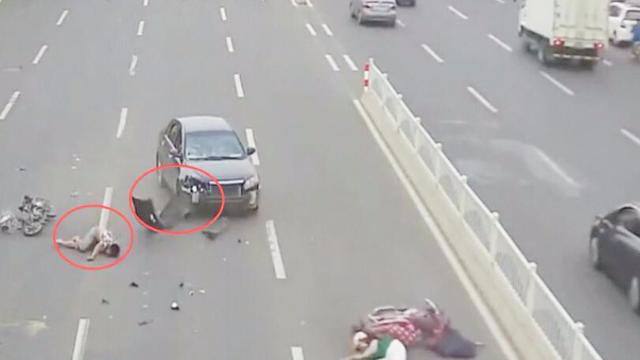 女子电动车逆行，对面小轿车来了也不减速，这下命都搭上了值吗？