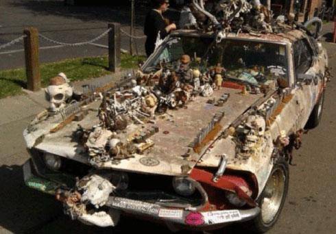 国外的汽车都化妆成这样过万圣节