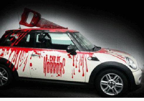 国外的汽车都化妆成这样过万圣节