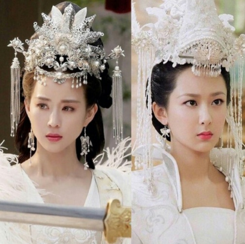 36岁张钧宁和26岁杨紫古装撞造型!网友:白银和塑料的质感对比