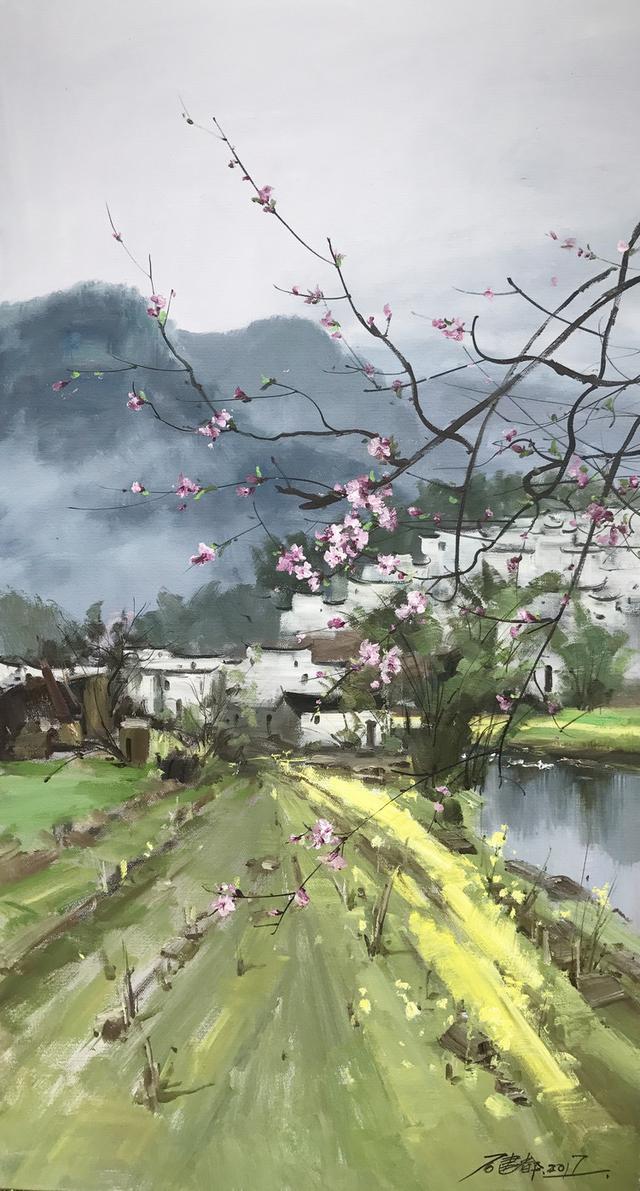 石建都婺源风景油画写生